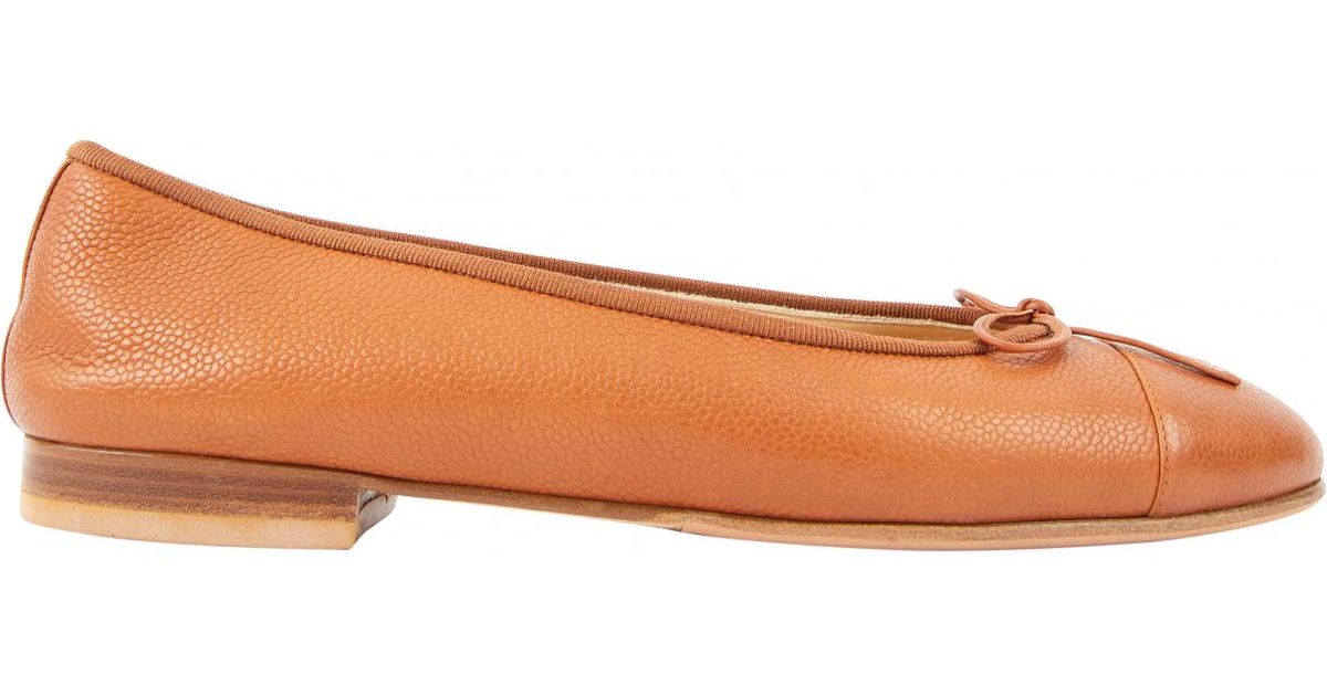 camel ballet flats