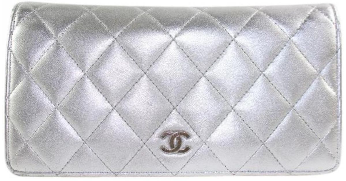 silver leather clutch bag