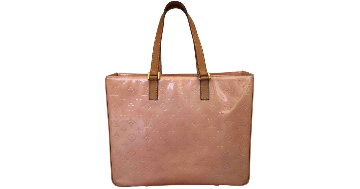 Louis Vuitton Houston Pink Patent Leather Handbag - Lyst