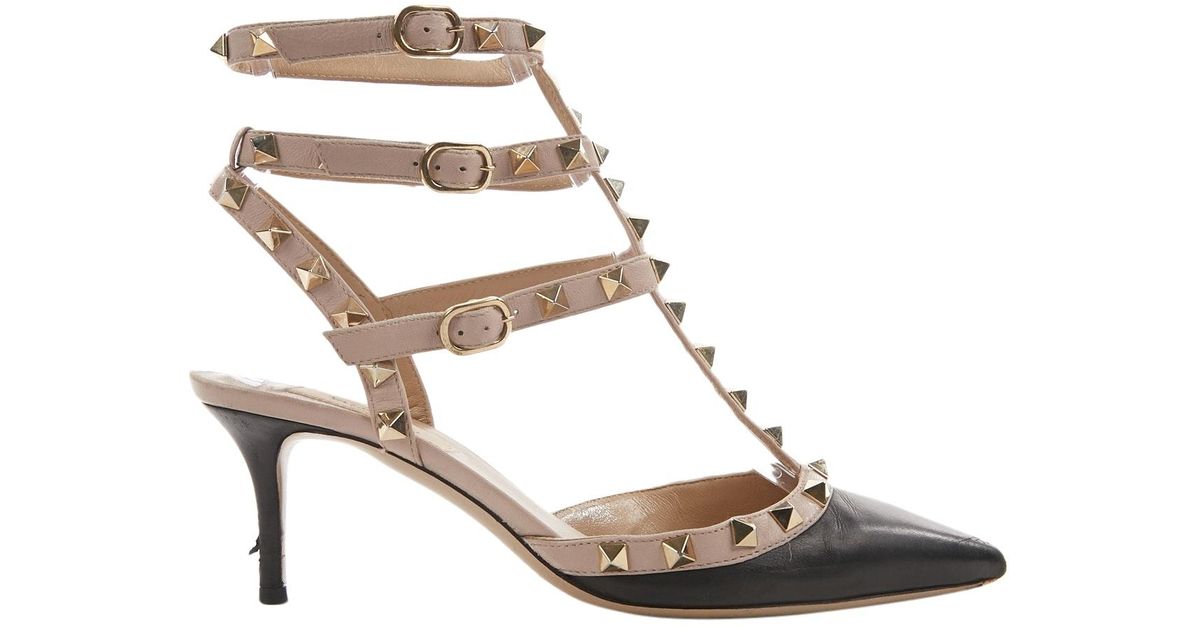 rockstud heels black
