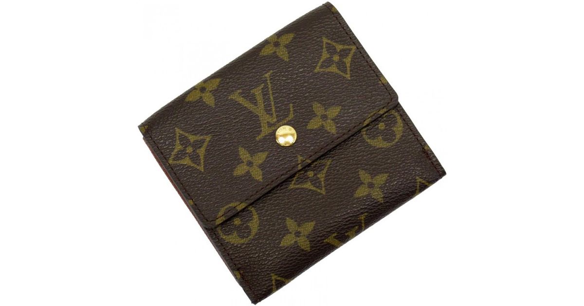 Louis Vuitton Leather Wallet in Brown - Lyst