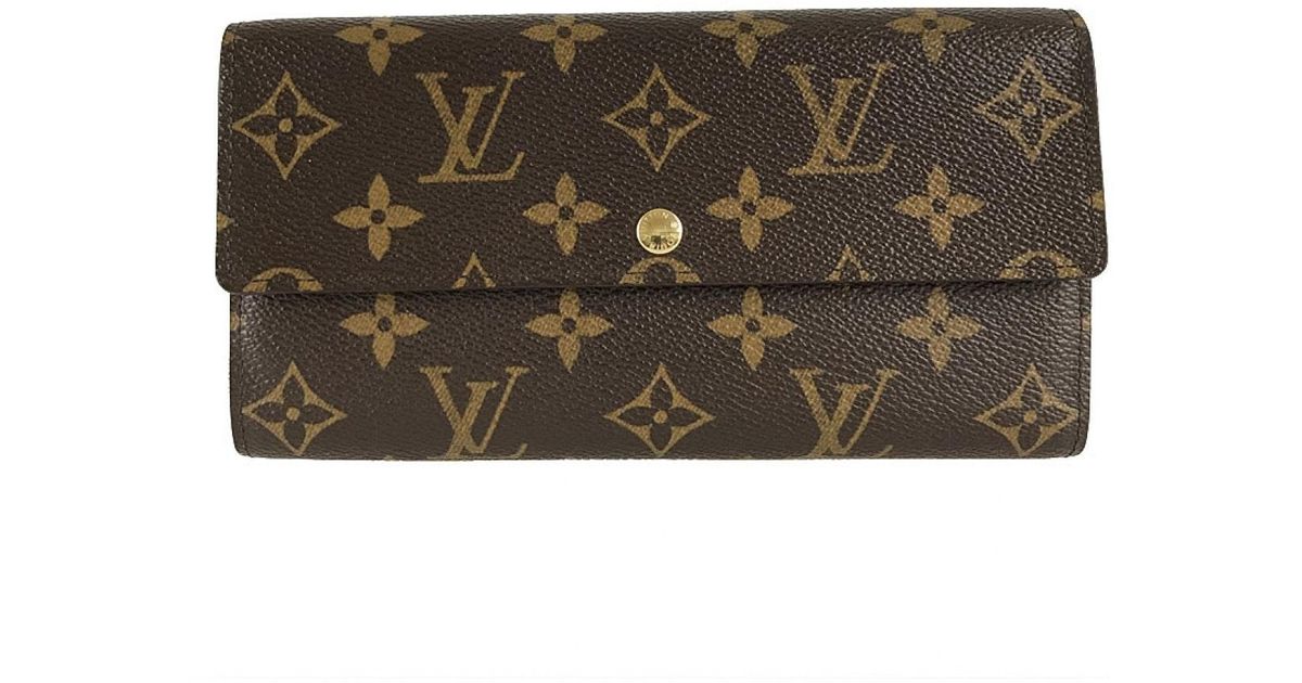 Louis Vuitton Sarah Brown Cloth Wallet - Lyst