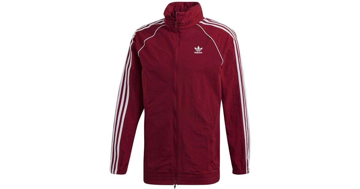 Superstar Windbreaker Jacket High Res Red - Mens Clothing from Attic Clothing UK