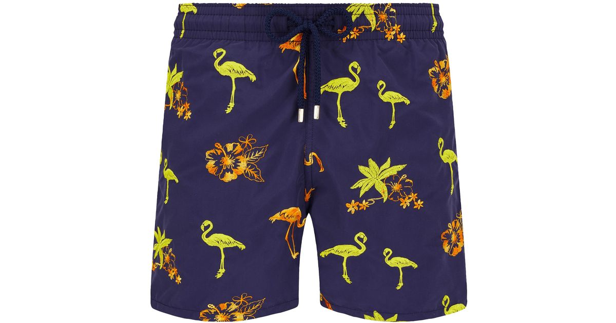Maillot de bain homme brodé 2012 flamants rose - maillot de bain