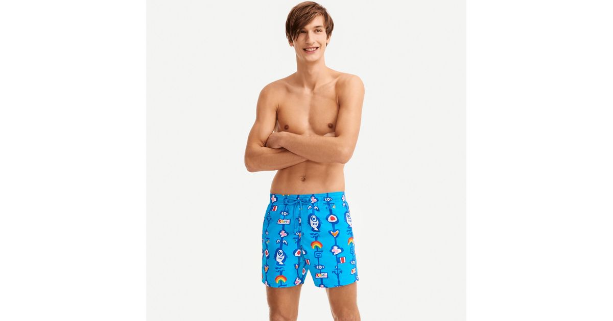 UHT28DG USA Flags Pattern Mens Boardshorts Surf Yoga Beachwear