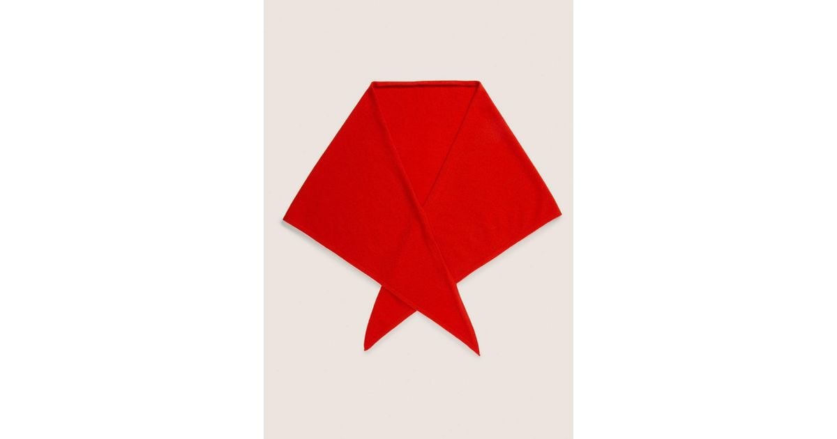 Triangle Multicolour Vince Cashmere Triangle Scarf in Red | Lyst UK