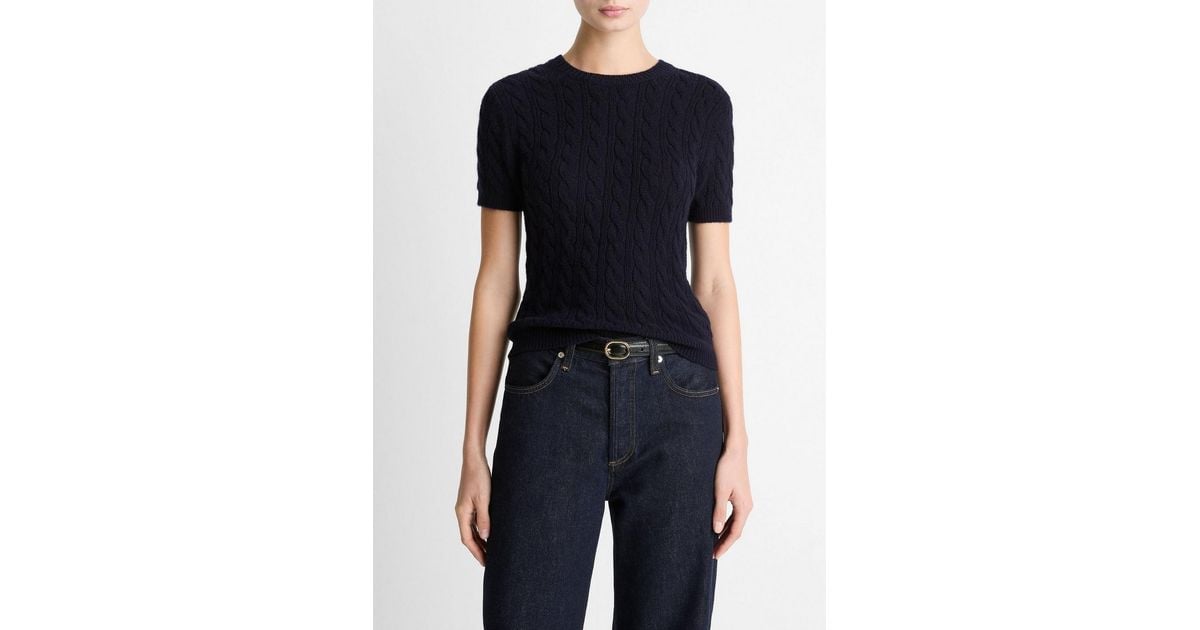 Cardigan Vince En Laine Et Polyamide - Manches Courtes Boutonnées - Taille S - Occasion Très Bon état