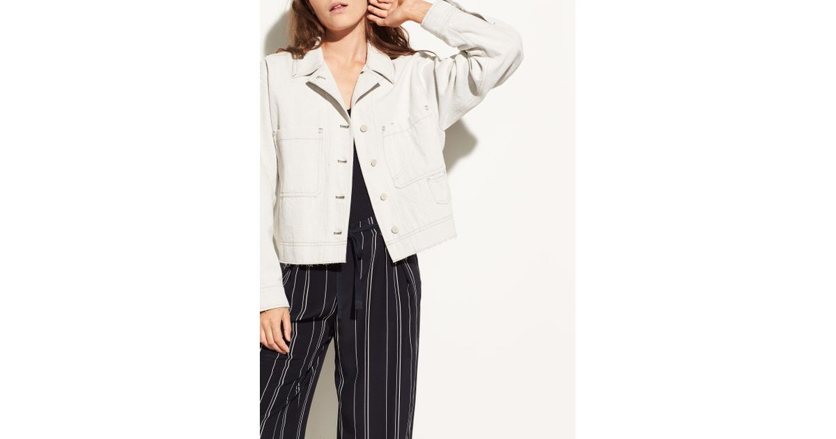 vince cropped utility jacket