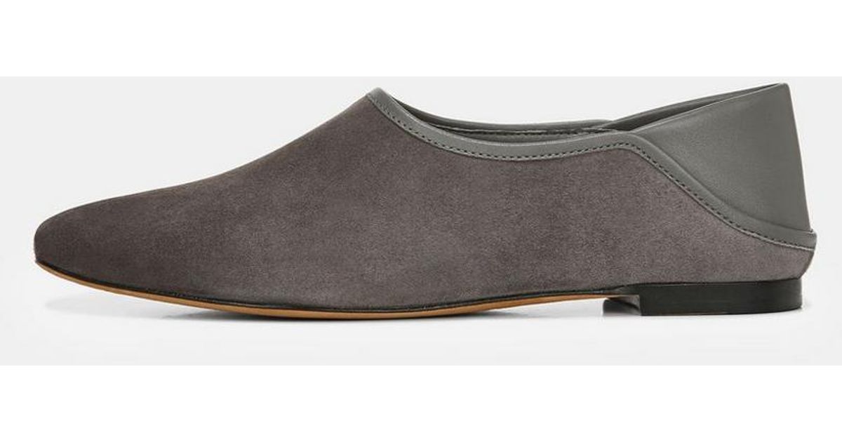 vince branine leather flat