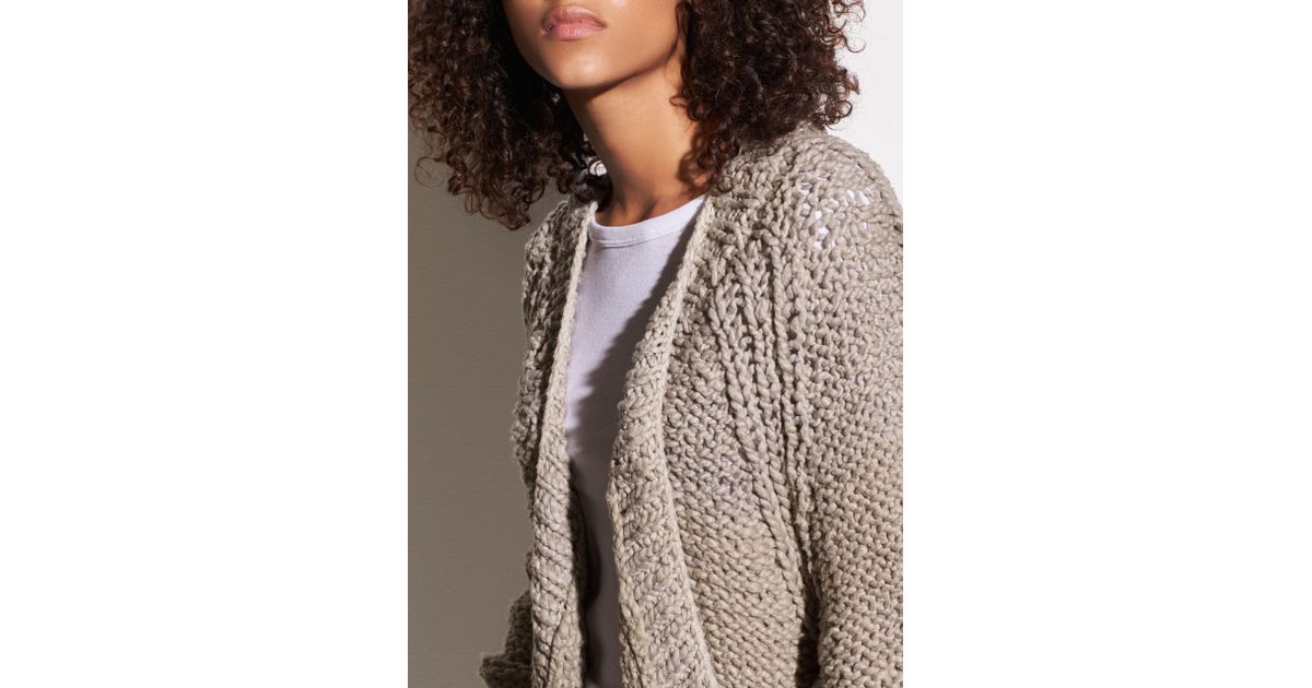 chunky knit cotton cardigan