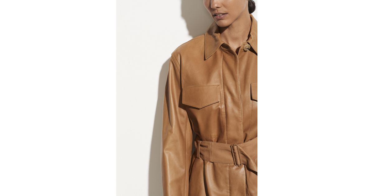 vince leather safari jacket