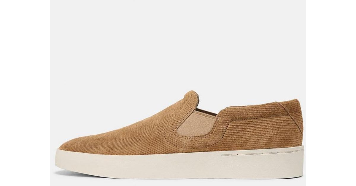 Vince Pacific Corduroy Suede Sneaker in Tan (White) Lyst