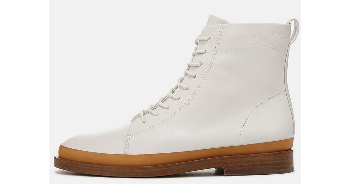 Vince Cooper Leather Boot in White | Lyst Canada