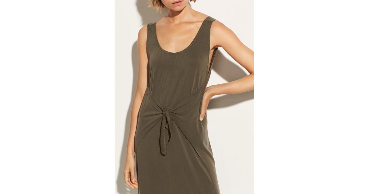 vince sleeveless wrap dress