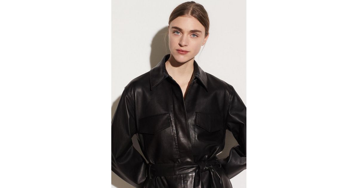vince leather safari jacket