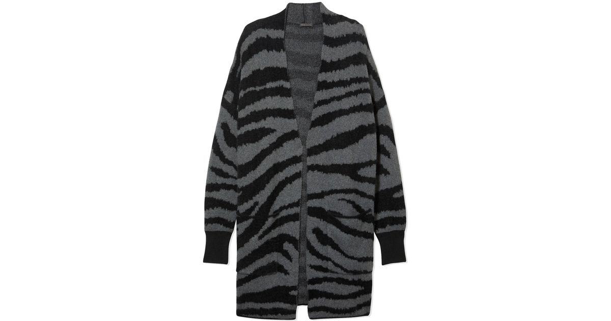 vince camuto zebra cardigan