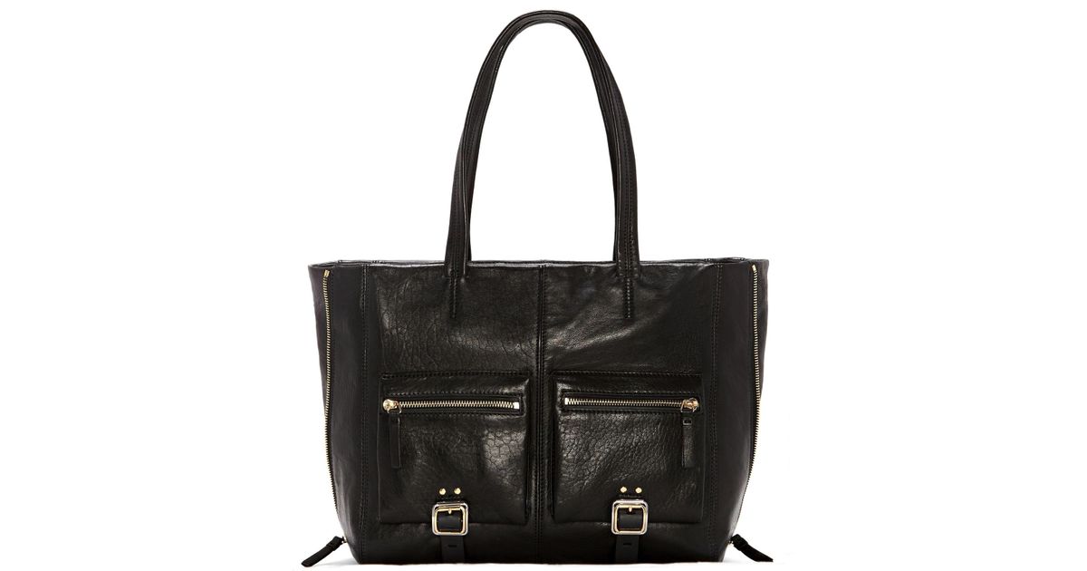 vince camuto delos leather tote