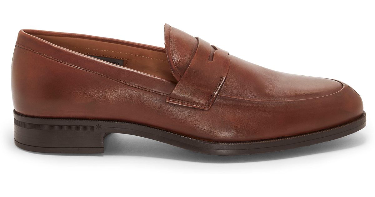 vince comrade leather penny loafer