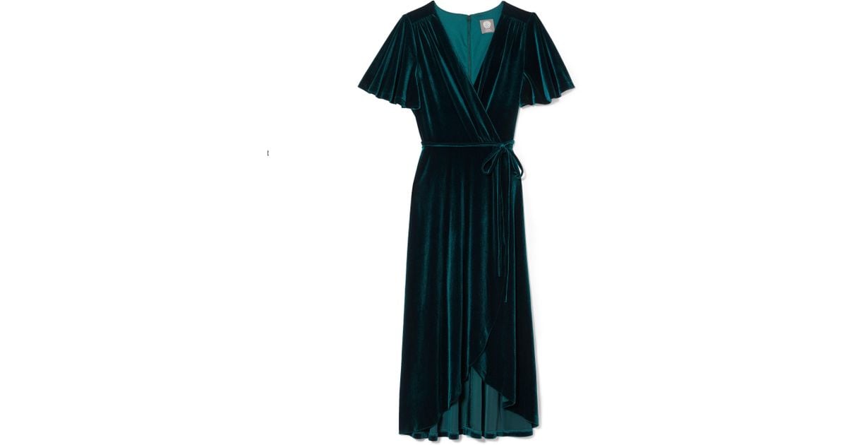 vince camuto velvet wrap dress