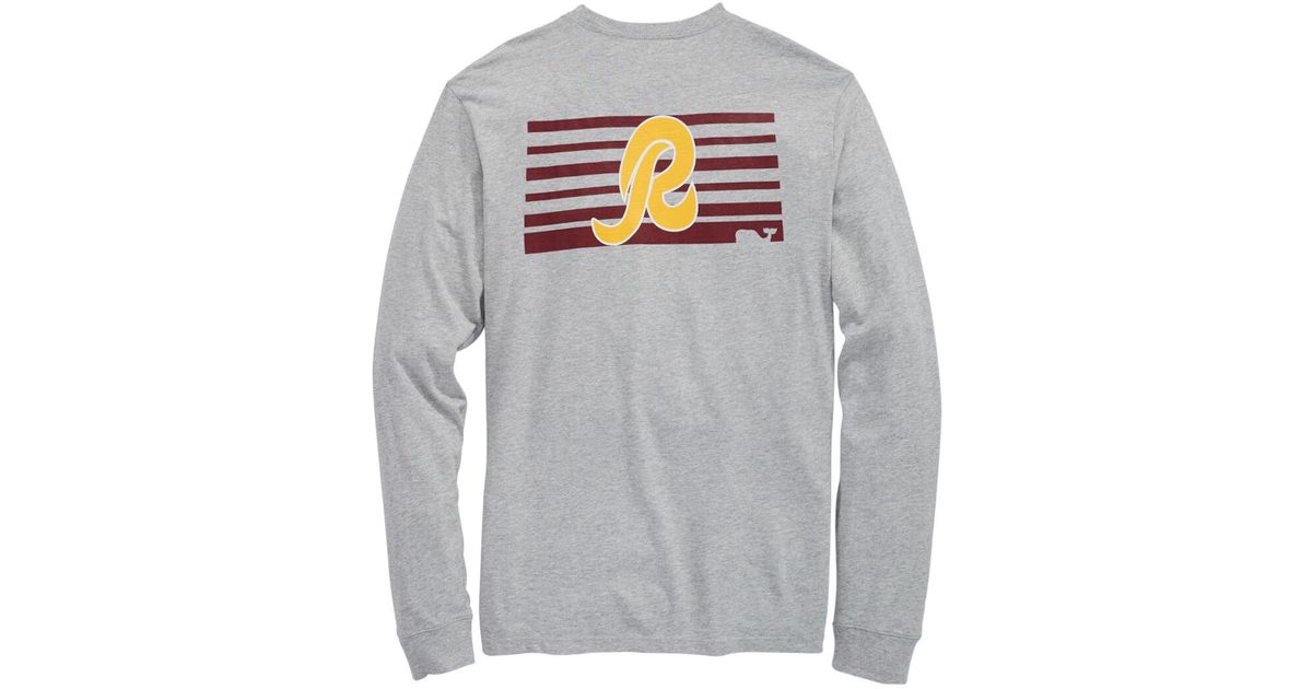 Vineyard Vines Cotton Washington Redskins - Nfl Long-sleeve Block Stripe T-shirt in Gray Heather 