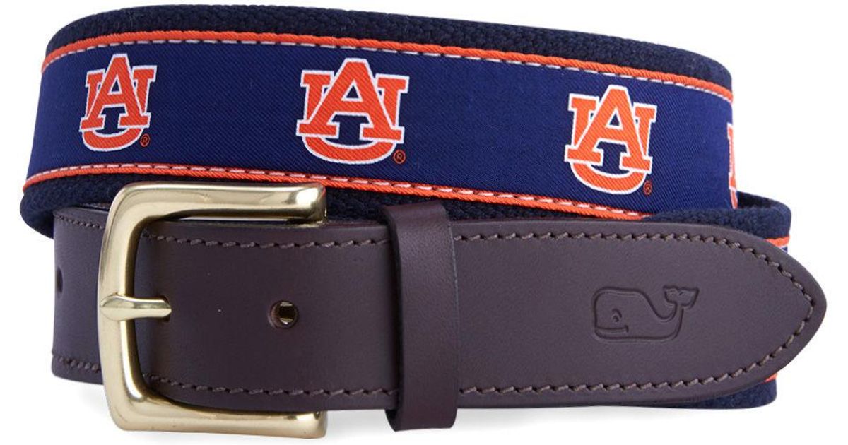 Vineyard Vines Auburn University Canvas Club Belt in Blue for Men Lyst