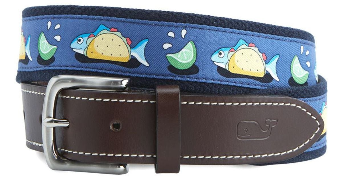 Vineyard Vines Fish Taco Canvas Club Belt For Men Lyst