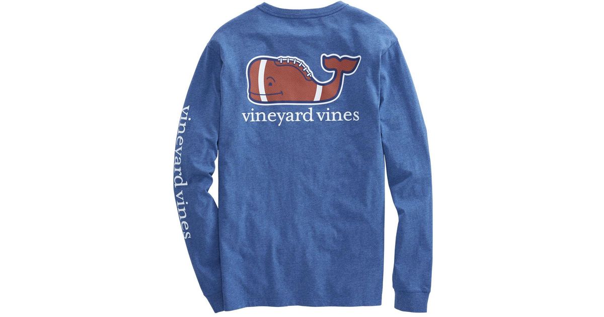 vineyard vines football long sleeve