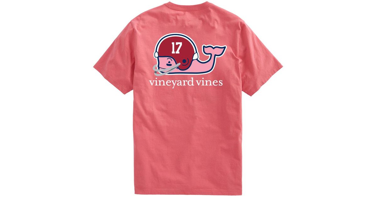 Vineyard Vines Red University Of Alabama Crimson Tide Adult T Shirt