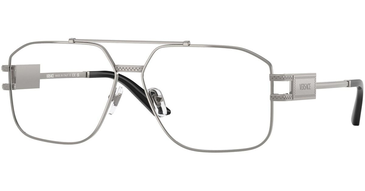 Versace Ve1302 1001 Optical Frames Steel Geometric Normal in Black for ...