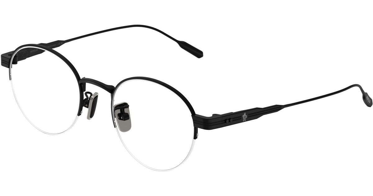 Moncler Me1016Td 1001 Optical Frames Titanium Transparent Round Normal ...