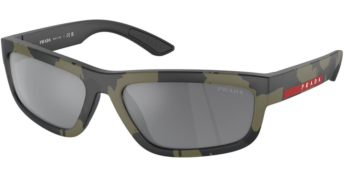Paradas Linea Rosa Prada Linea Rossa Ps 05Zs 14X07G Sunglasses Injected Squared Mirrored ...