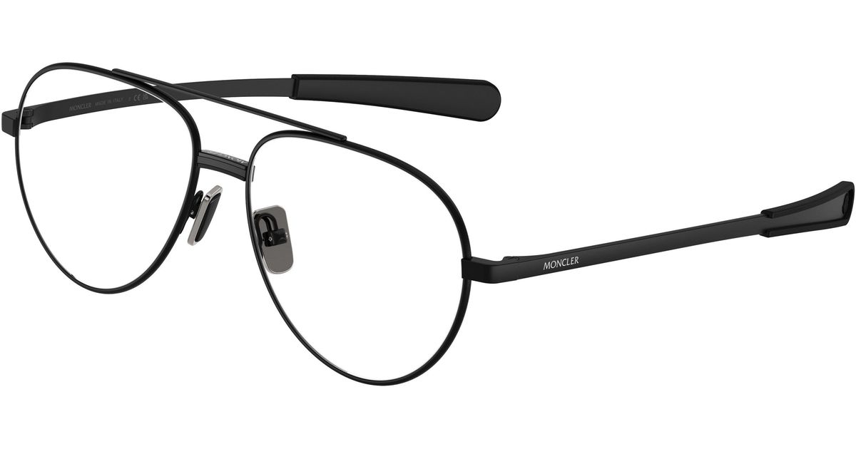 Moncler Me1015 1001 Optical Frames Metal Transparent Round Normal in ...