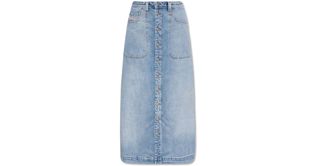 DIESEL 'de-albus-l' Denim Skirt in Blue | Lyst
