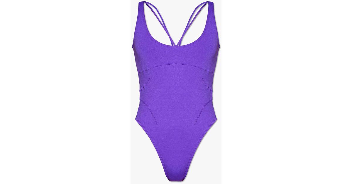 Jacquemus 'signature' One-piece Swimsuit in Purple | Lyst