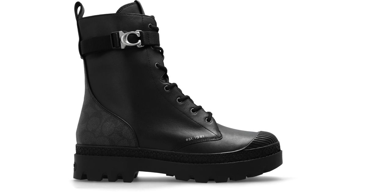 Coach hotsell combat boots