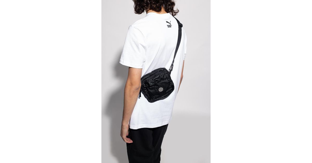 Stone Island Shoulder Bag With Logo in Black for Men | Lyst UK