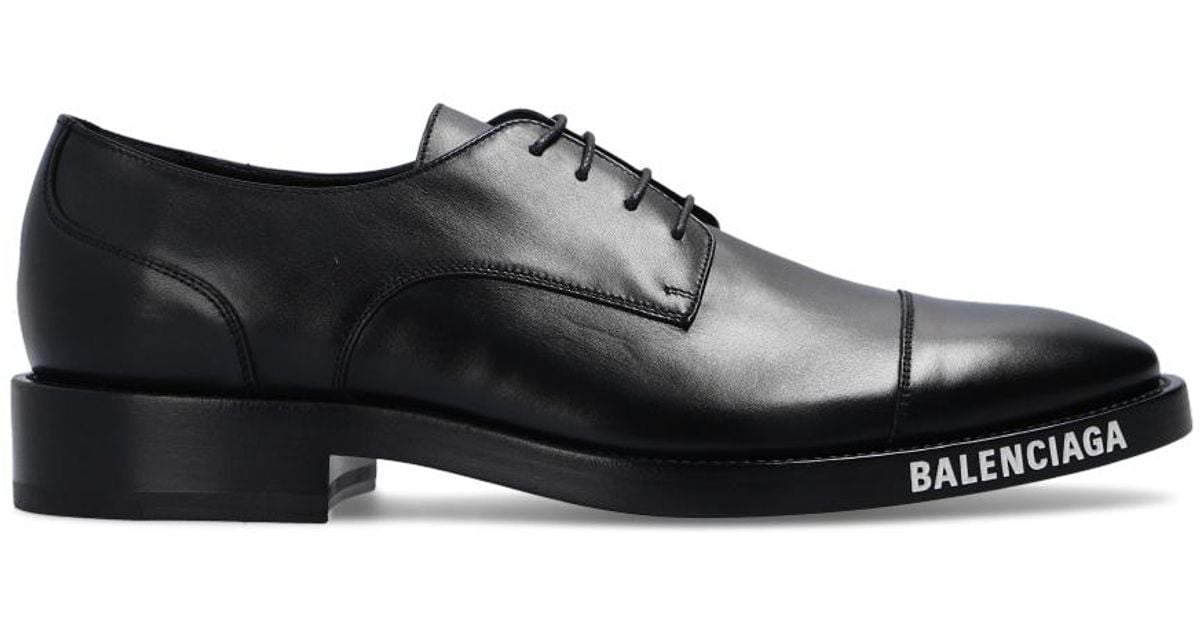 Balenciaga Derby Shoes With Logo Black for Men | Lyst UK