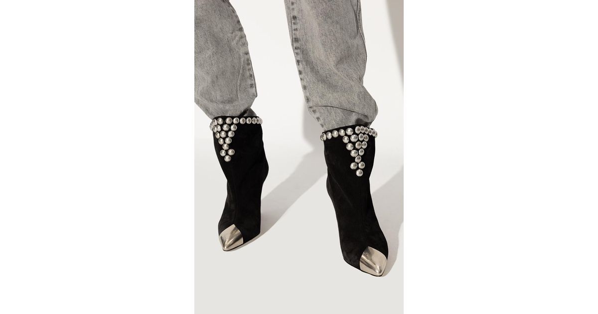 Isabel Marant 'lapio' Heeled Ankle Boots in Black | Lyst