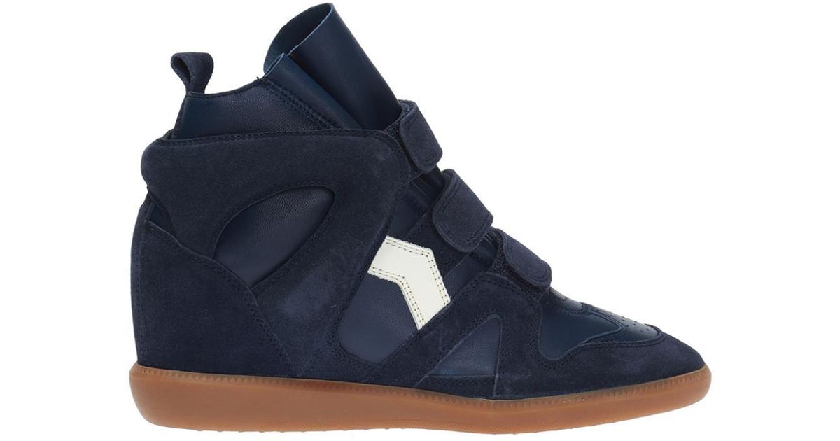 navy wedge sneakers