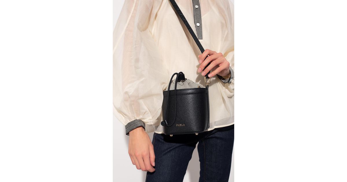 Furla 'vertigine Mini' Shoulder Bag in Black | Lyst