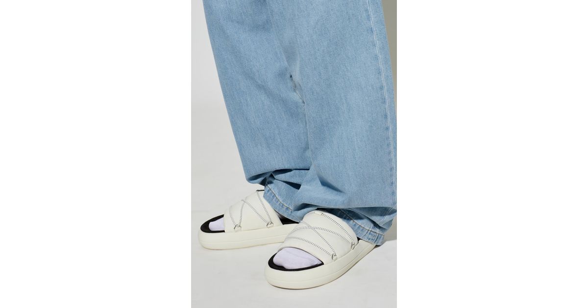 Moon Boot 'Mb Icon Slide' Slides in Blue for Men | Lyst