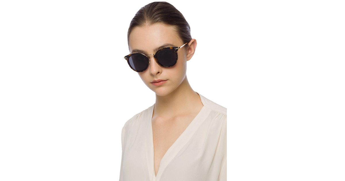 Celine 'lea' Sunglasses in Brown | Lyst