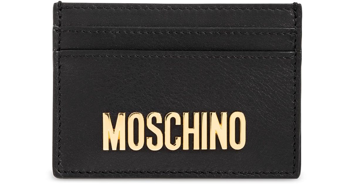 Moschino Card Case With Logo, in Black for Men | Lyst