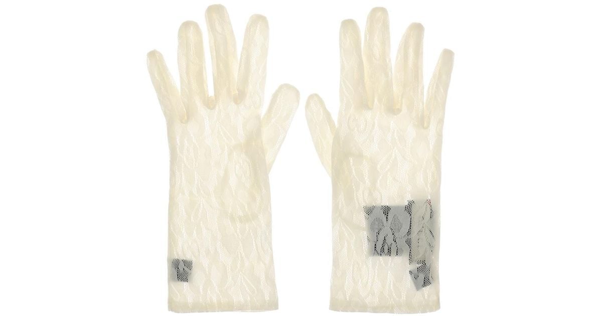 Gucci Gloves Lace Tulle Womens Size S