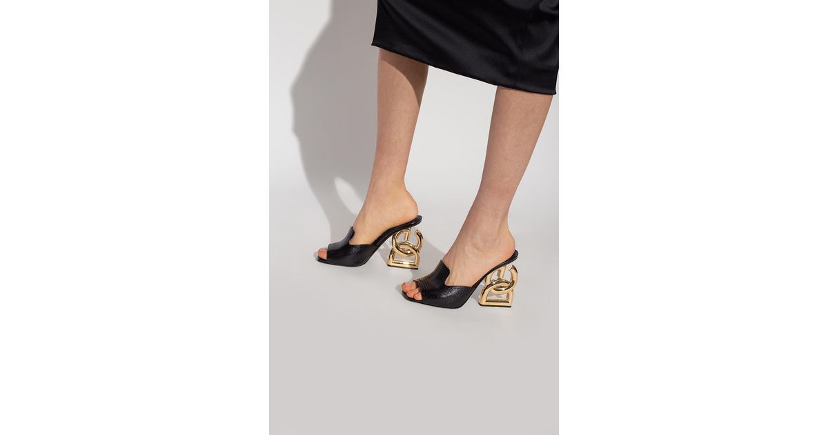 Dolce & Gabbana Women's Black Heeled Mules
