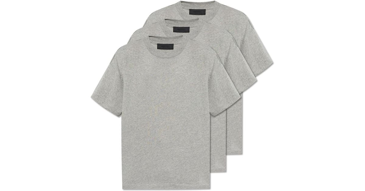 Fear Of God Three Pack Of T Shirts in Grey for Men Lyst UK
