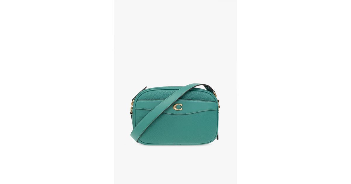 COACH Shoulder Bag With Logo in Green | Lyst