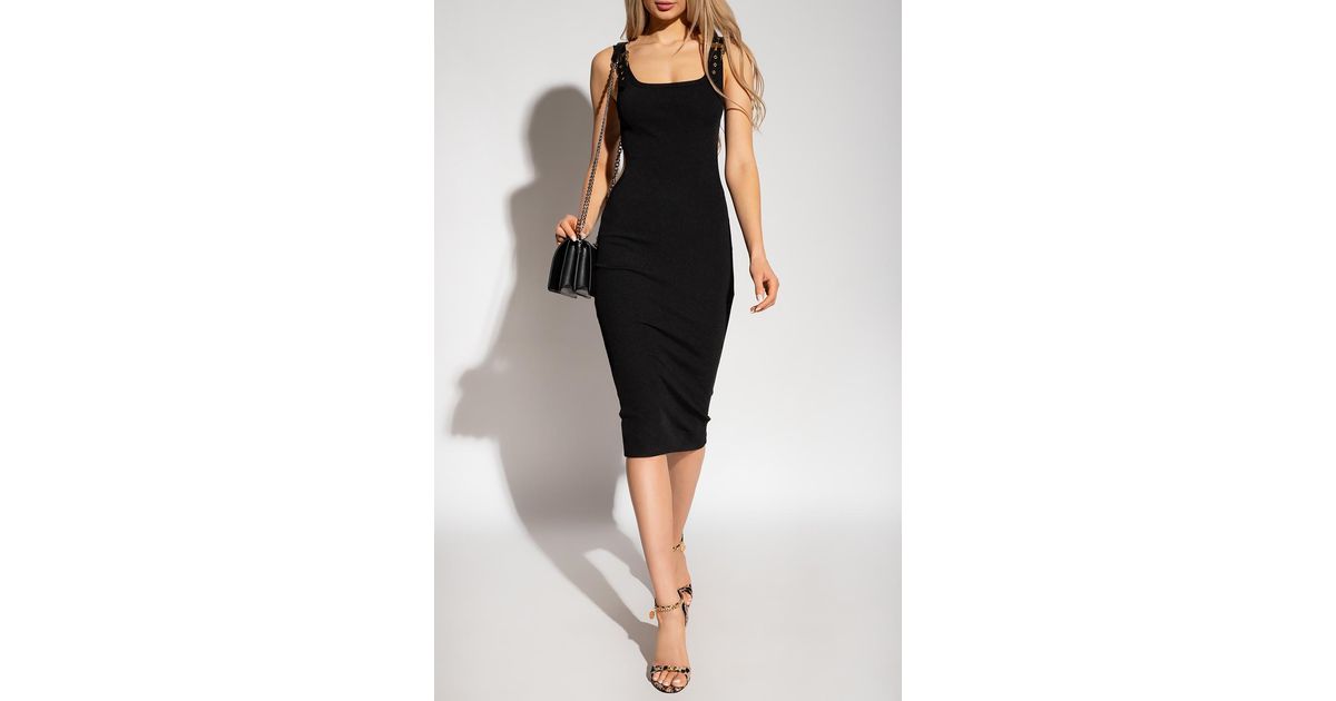 ワンピース VERSACE JEANS COUTURE Woman Dress Black 77HAO96PDW060 909 Versace Jeans Couture Outlet: Dress woman - Black | Versace