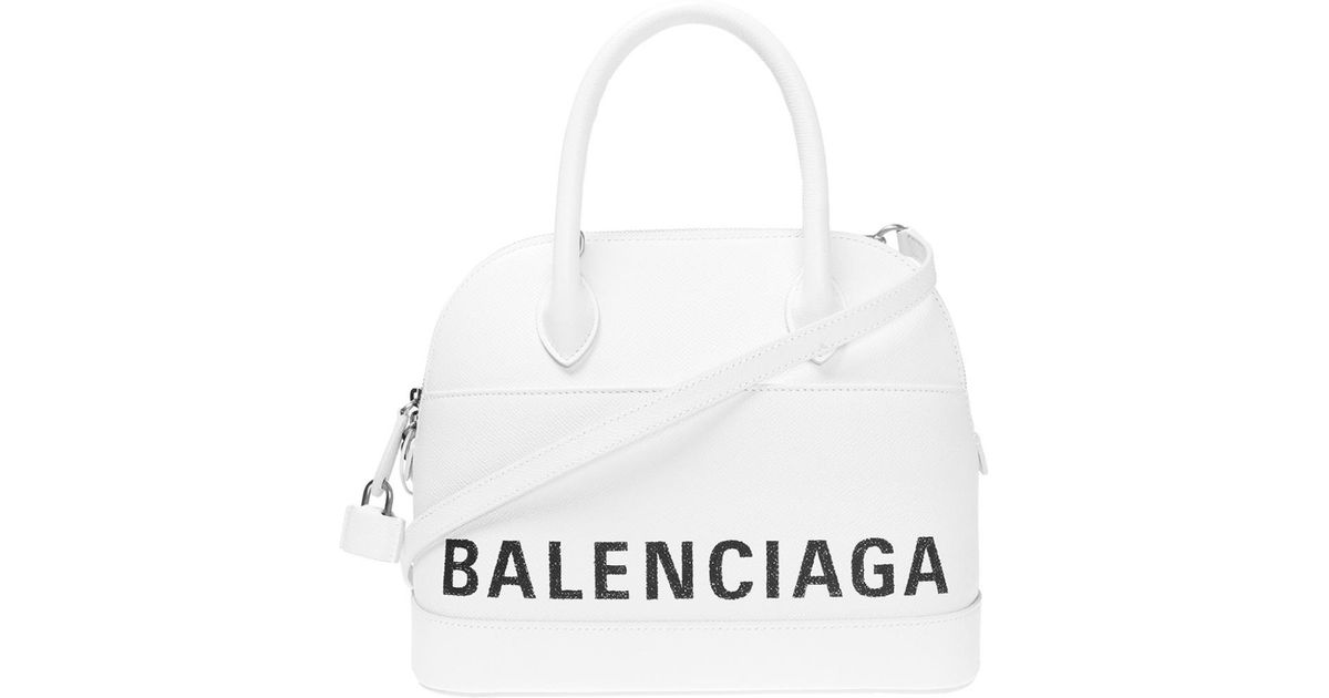 Balenciaga Leather 'ville' Shoulder Bag in White - Save 30% - Lyst