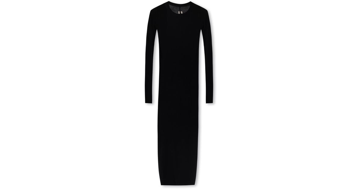 Rick Owens Dress With Long Sleeves in Black | Lyst